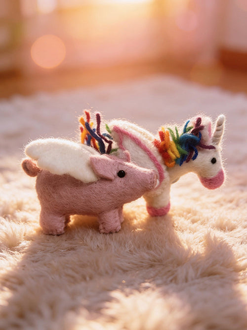 Animal Series Wool Felt Keychain