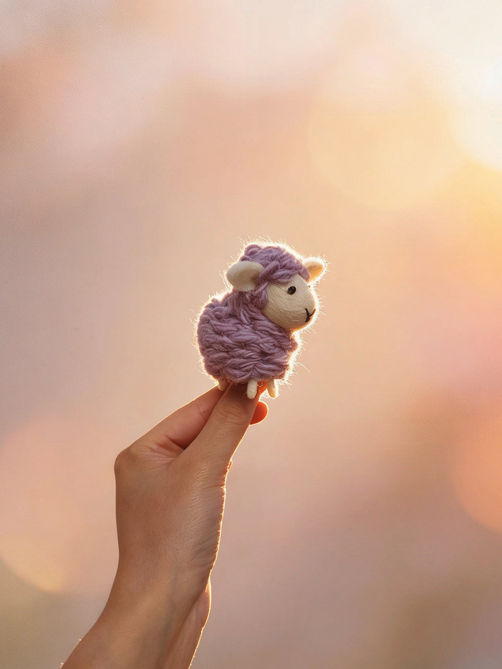 Colorful Sheep Wool Felt Keychain