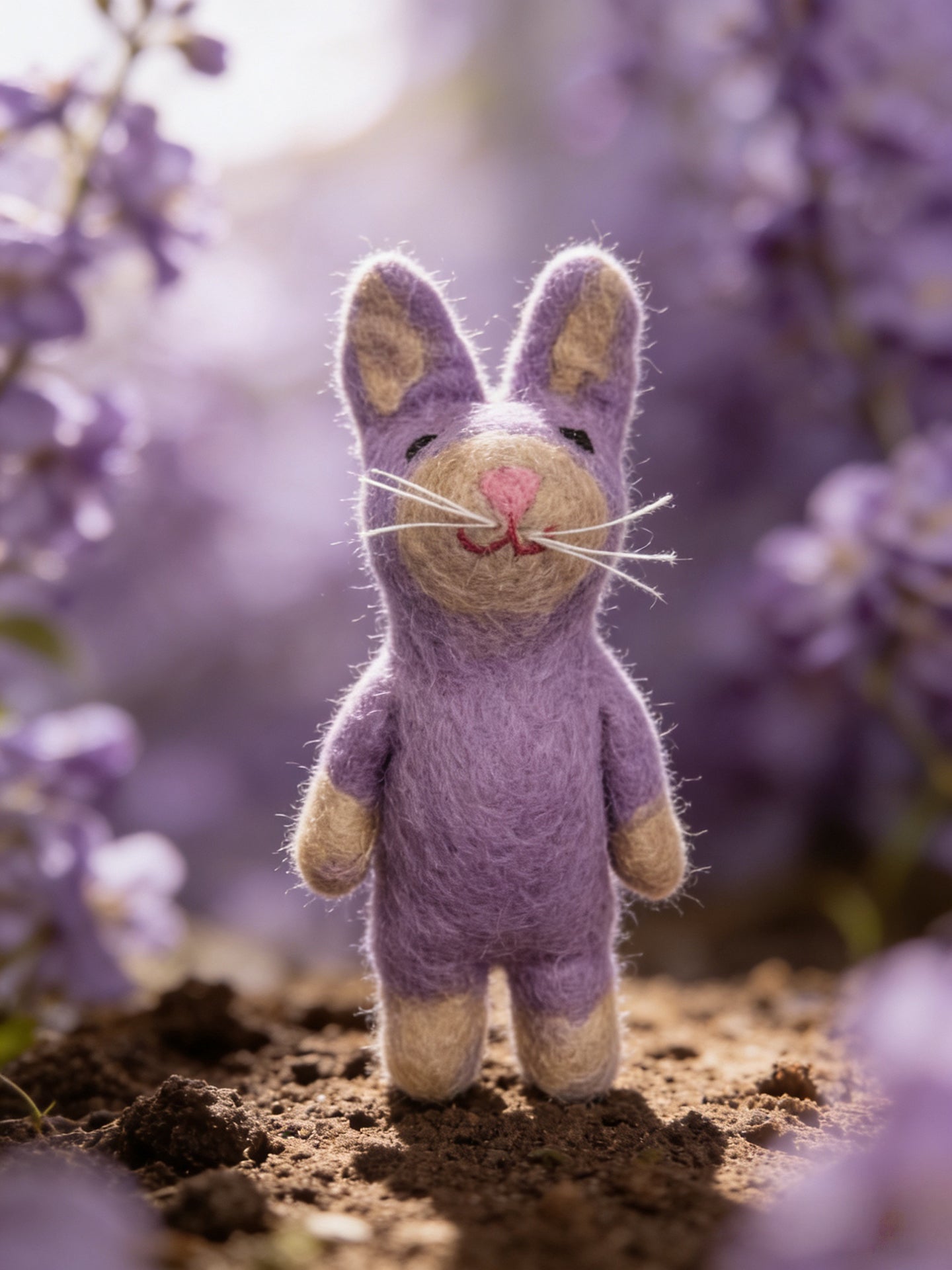 Purple Rabbit Wool Felt Ornament