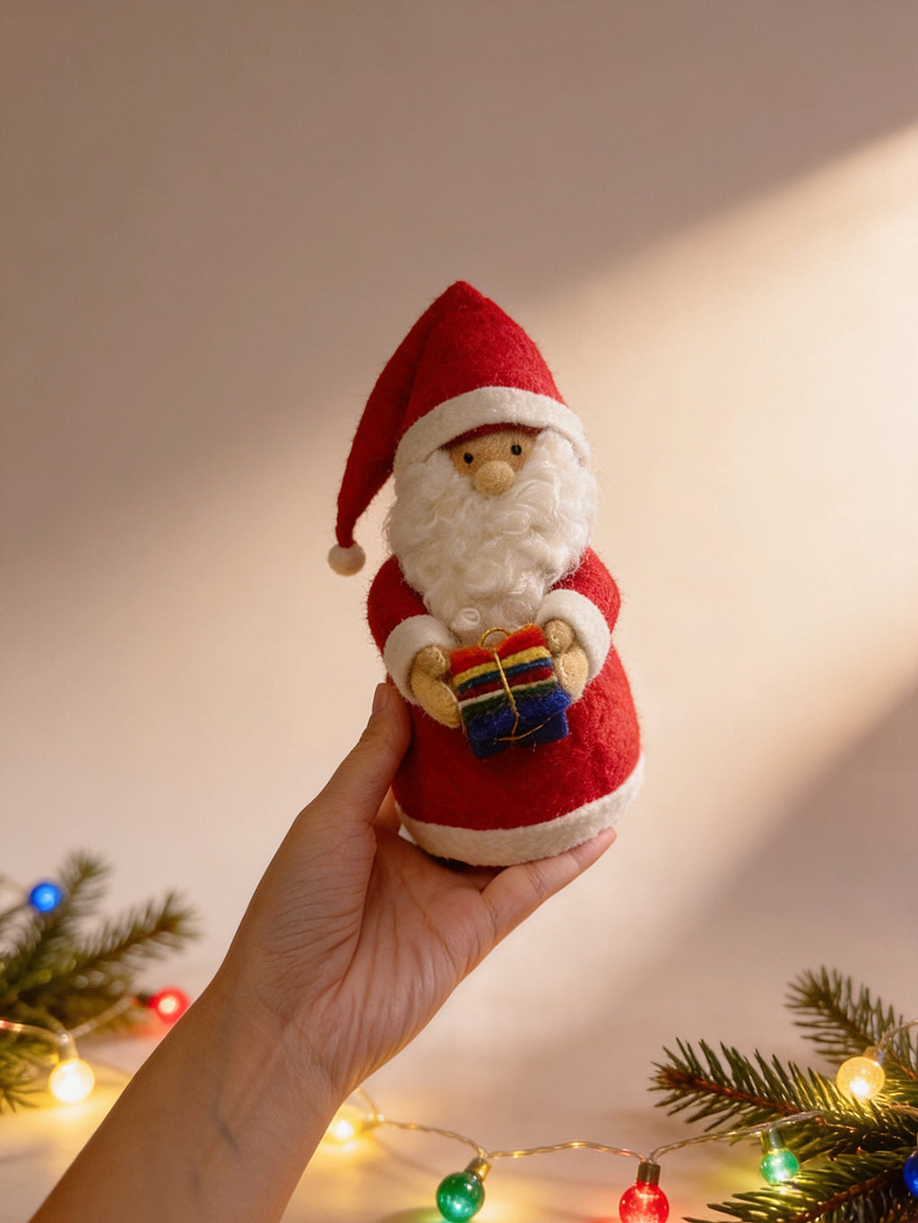 Santa Claus Wool Felt Ornament