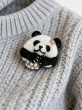 Panda Wool Felt Brooch