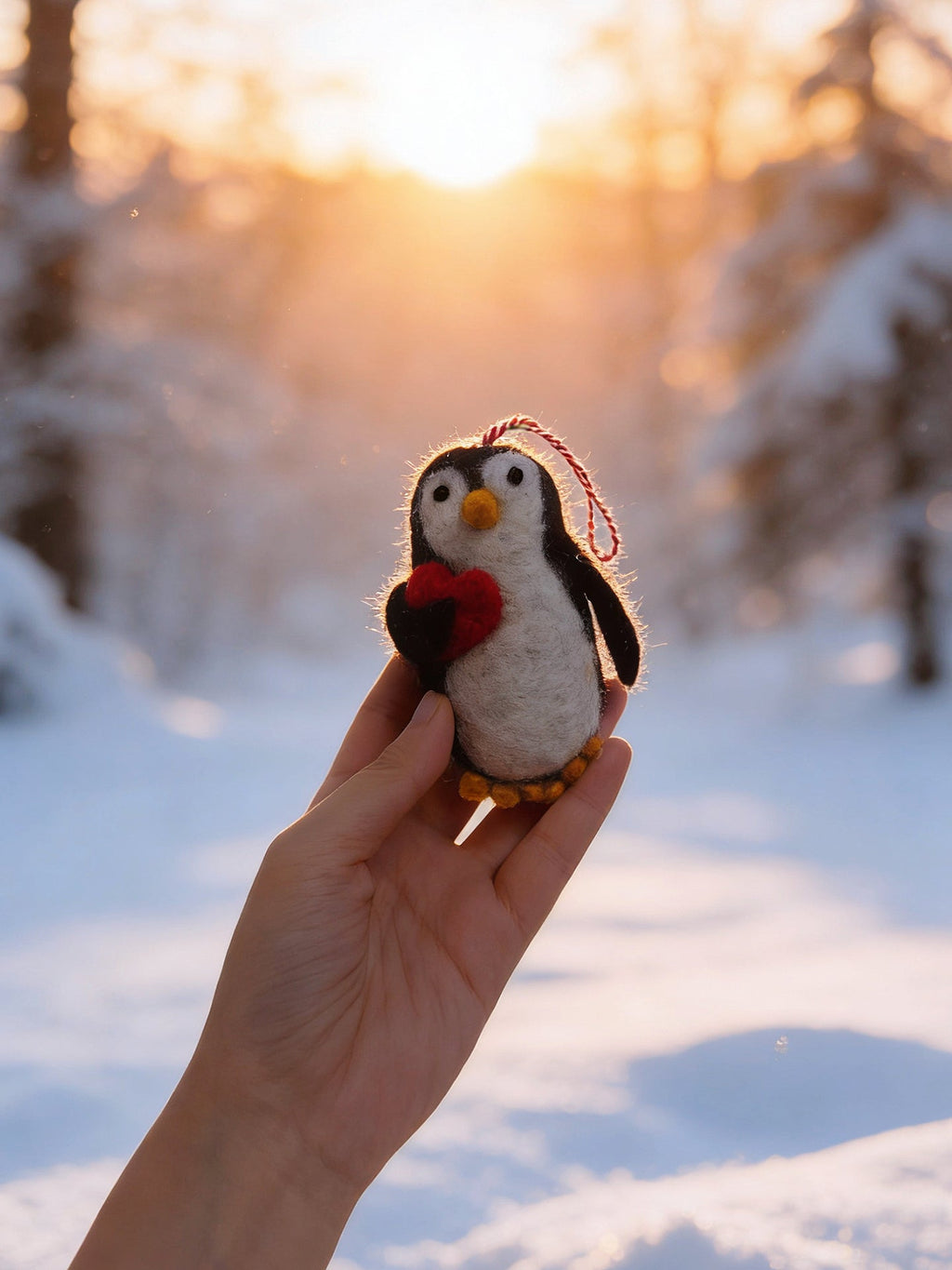 Ocean Series Penguin Wool Felt Ornament