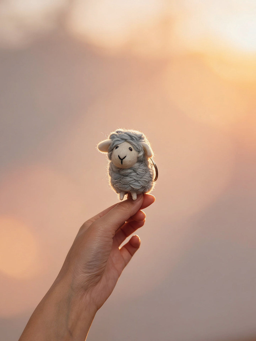 Colorful Sheep Wool Felt Keychain