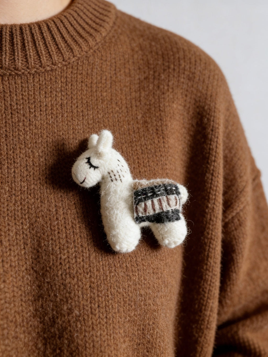 Alpaca Wool Felt Brooch