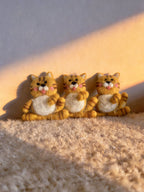 Frog & Tiger Wool Felt Brooch