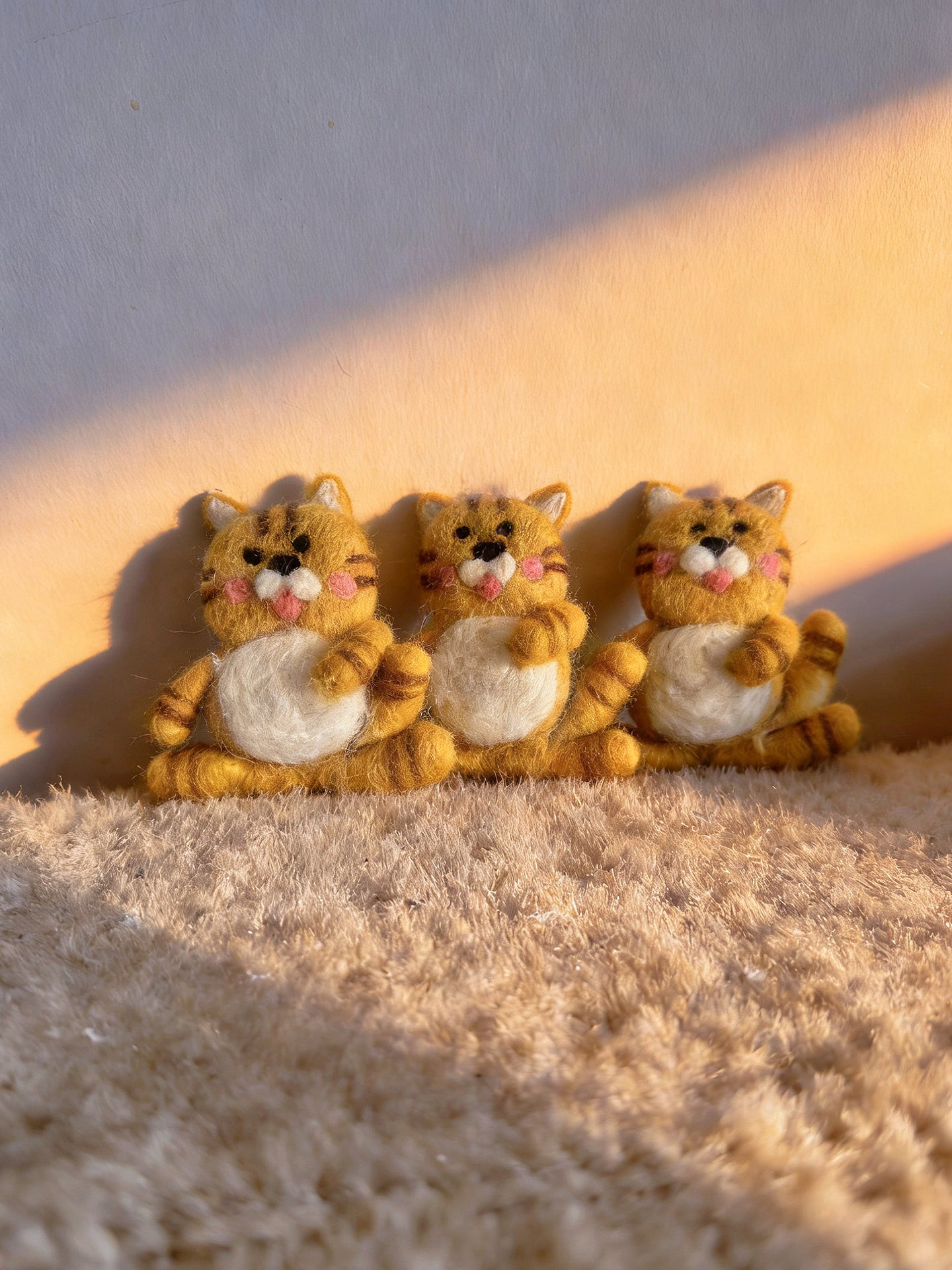 Frog & Tiger Wool Felt Brooch