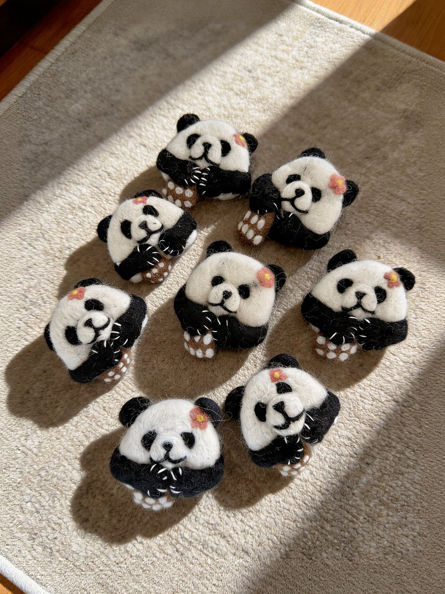 Panda Wool Felt Brooch