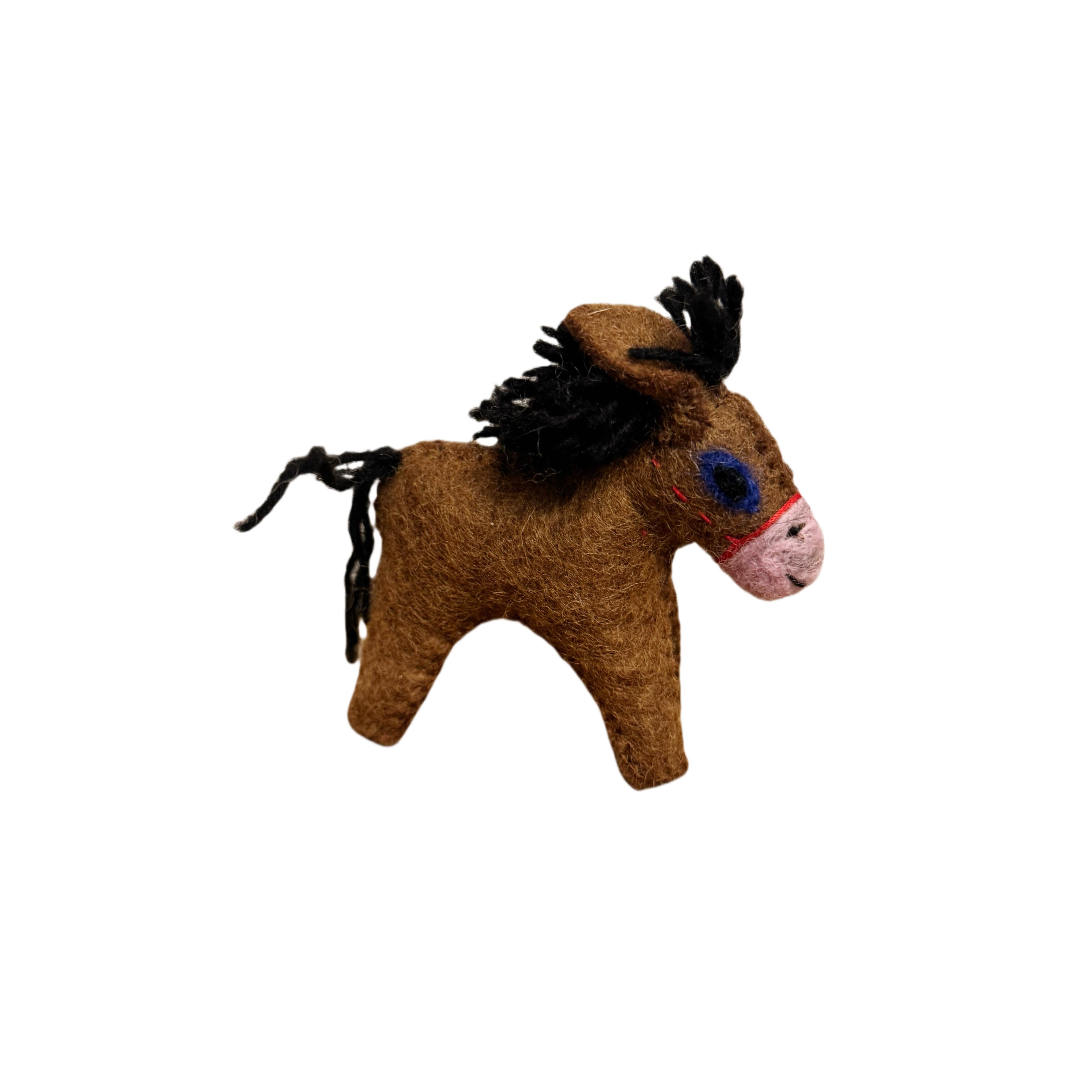 Cow, Horse & Donkey Wool Felt Ornament