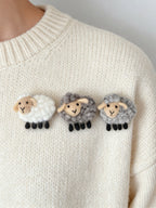 Sheep Wool Felt Brooch