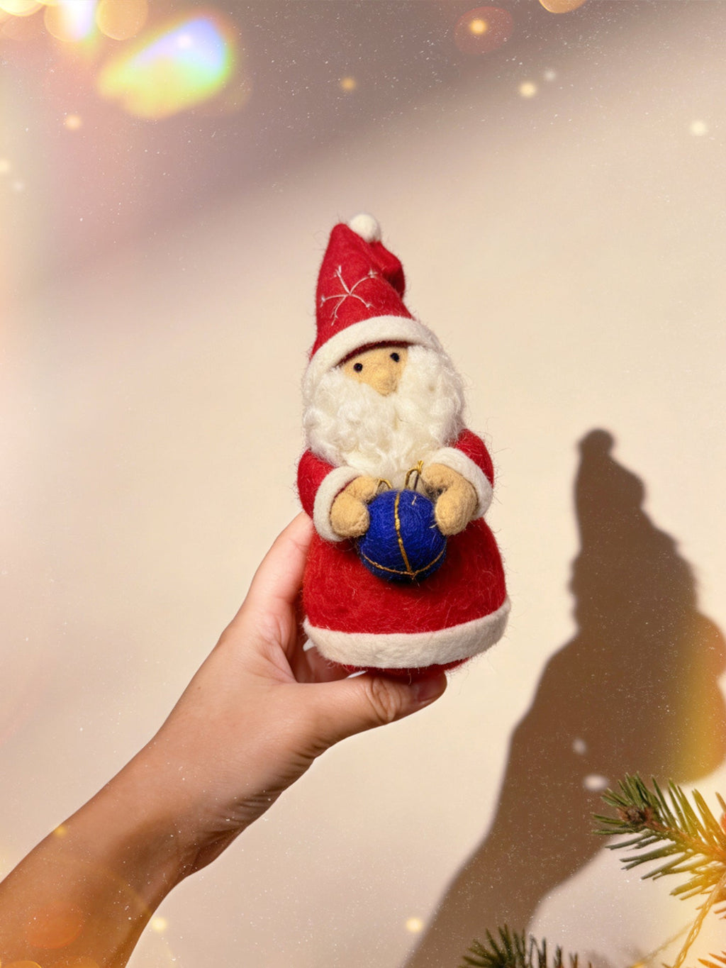 Santa Claus Wool Felt Ornament