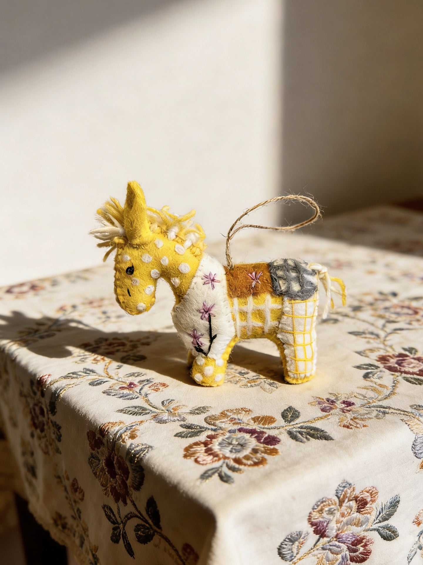 Floral Pony Wool Felt Ornament