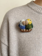 Parrot Wool Felt Brooch