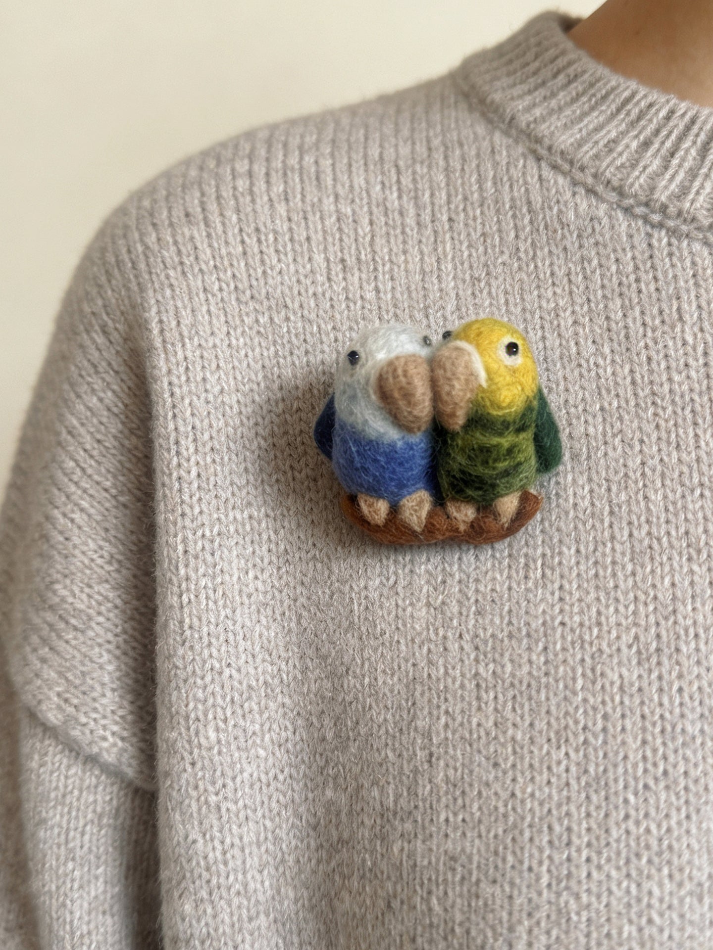 Parrot Wool Felt Brooch