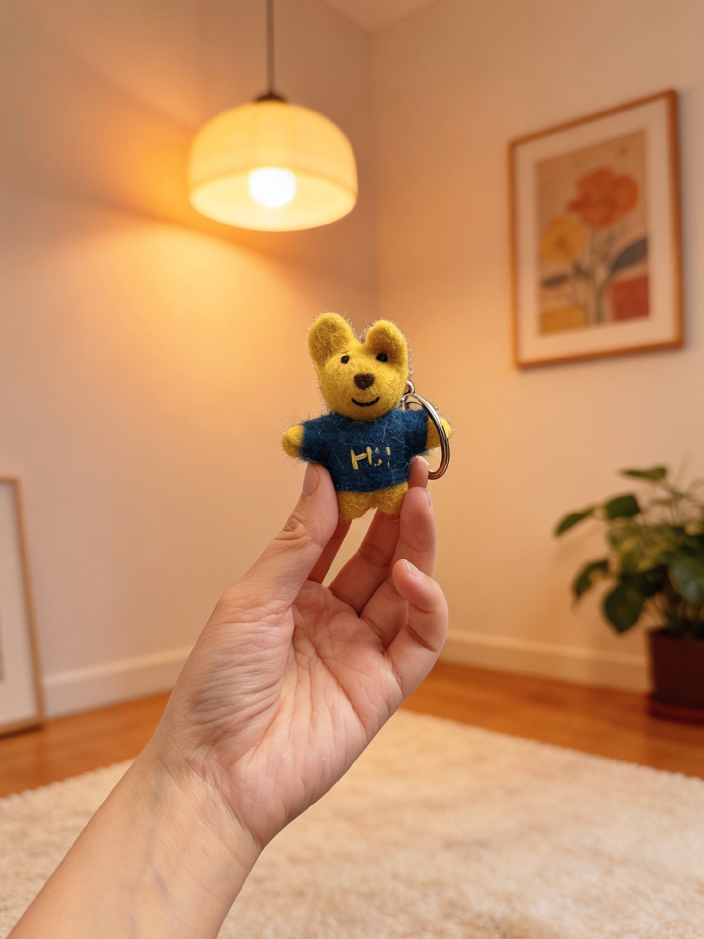 Cute Animal Wool Felt Keychain