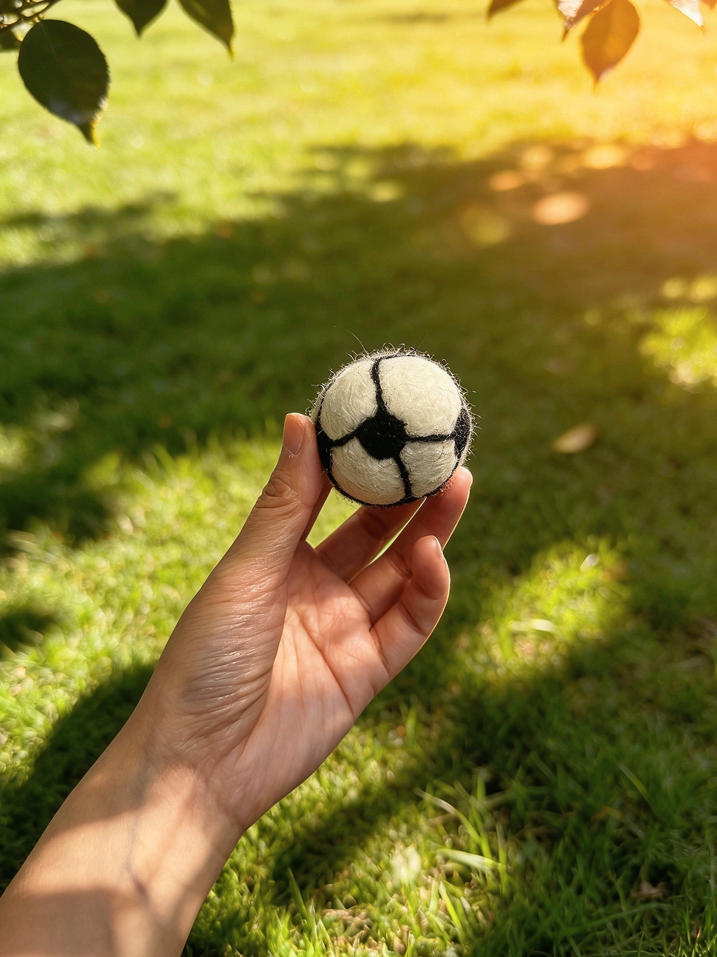 Basketball & Football Wool Felt Keychain