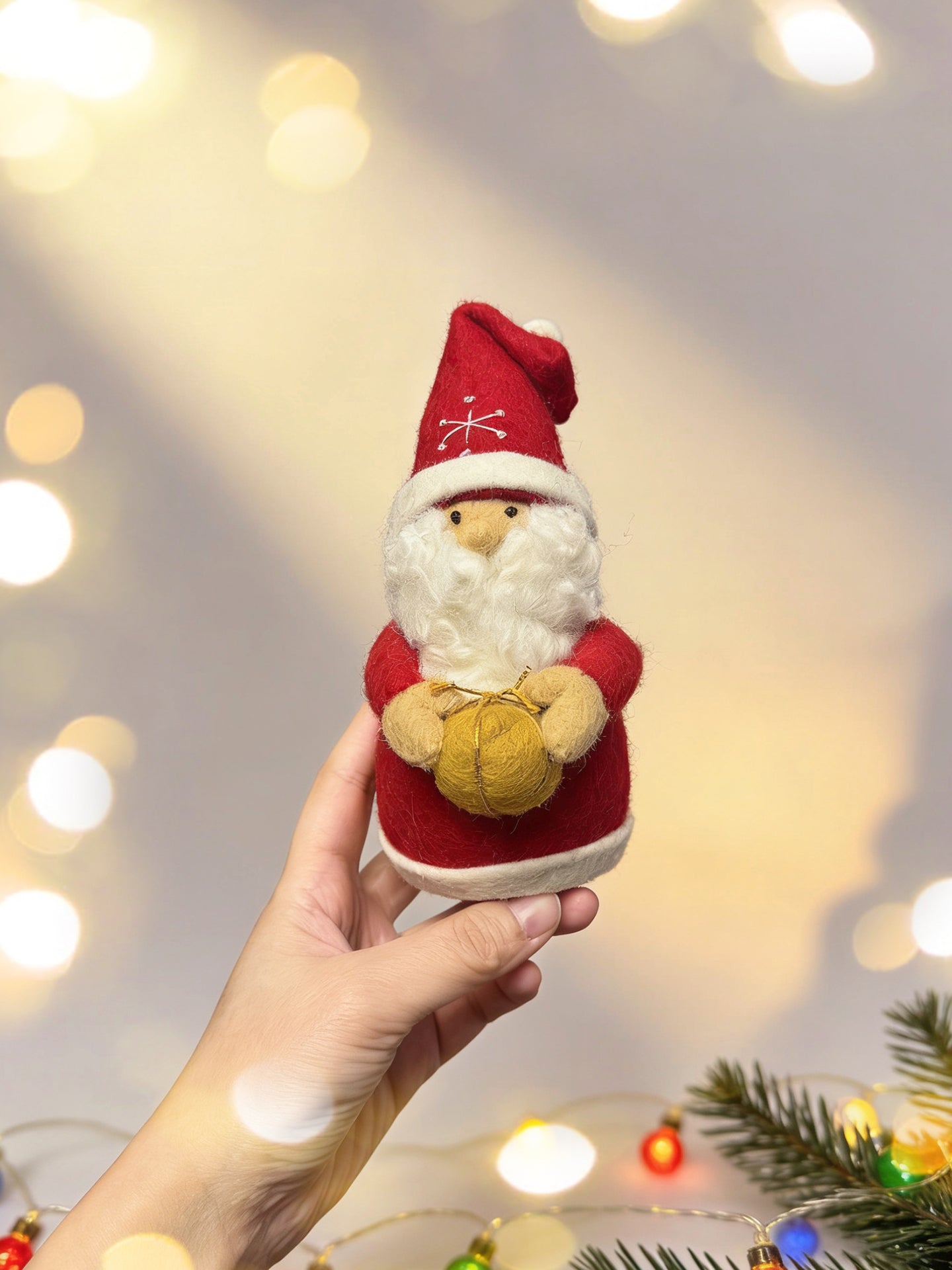 Santa Claus Wool Felt Ornament
