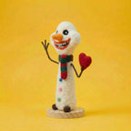 Happy Snowman Needle Felting Kit - Love & Joy Design, Perfect for Beginners