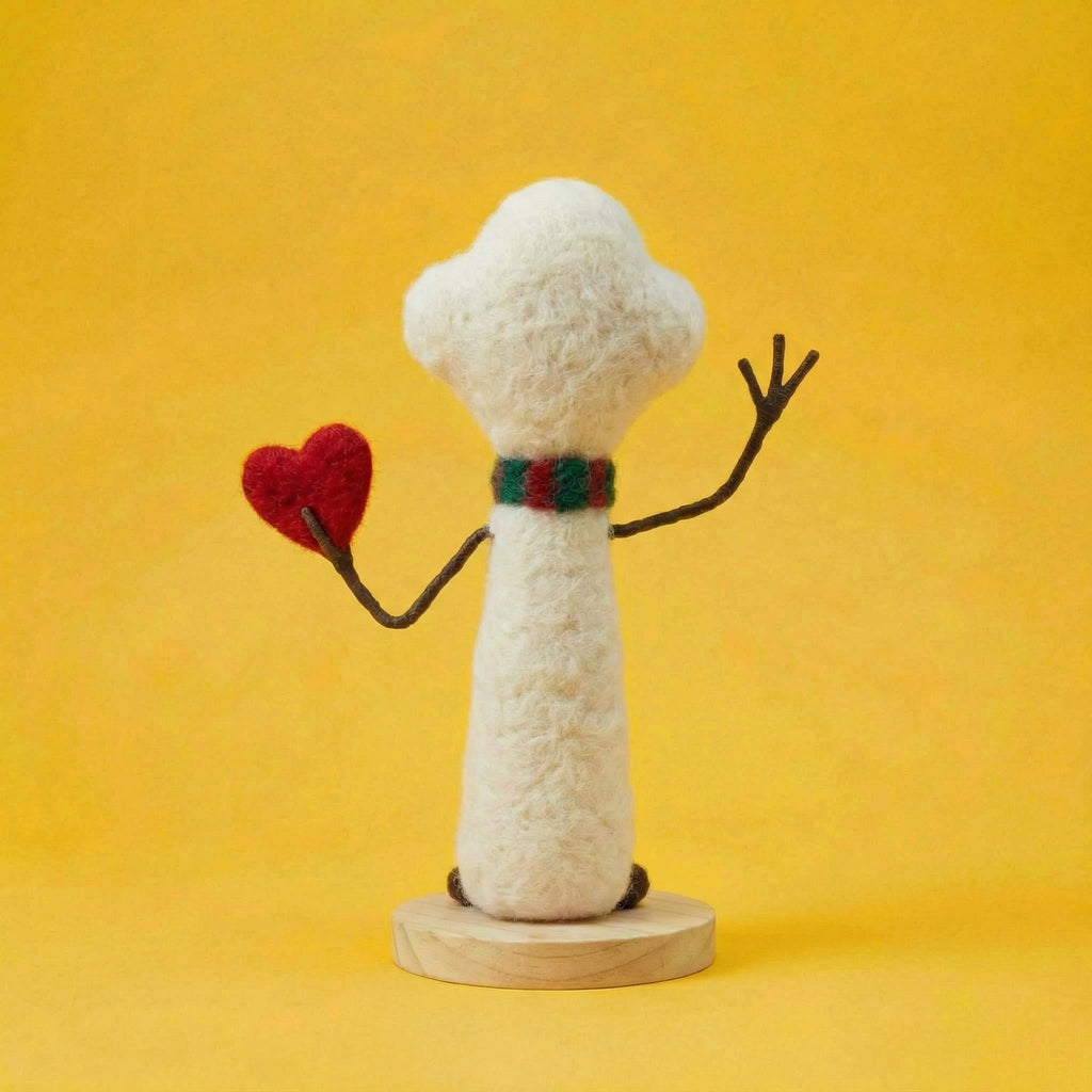 Happy Snowman Needle Felting Kit - Love & Joy Design, Perfect for Beginners